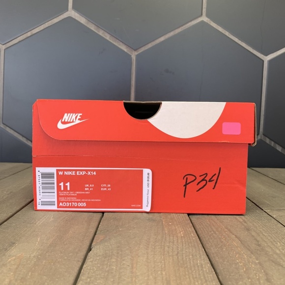 Womens Nike EXP-X14 Platinum Tint Pink Running - Picture 6 of 6